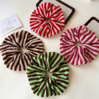 Color Block Striped Elastic Hair Tie