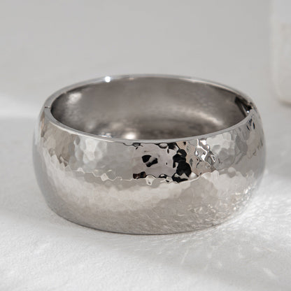 Asymmetrical Polished Alloy Bracelet Set - Waterdrop Design