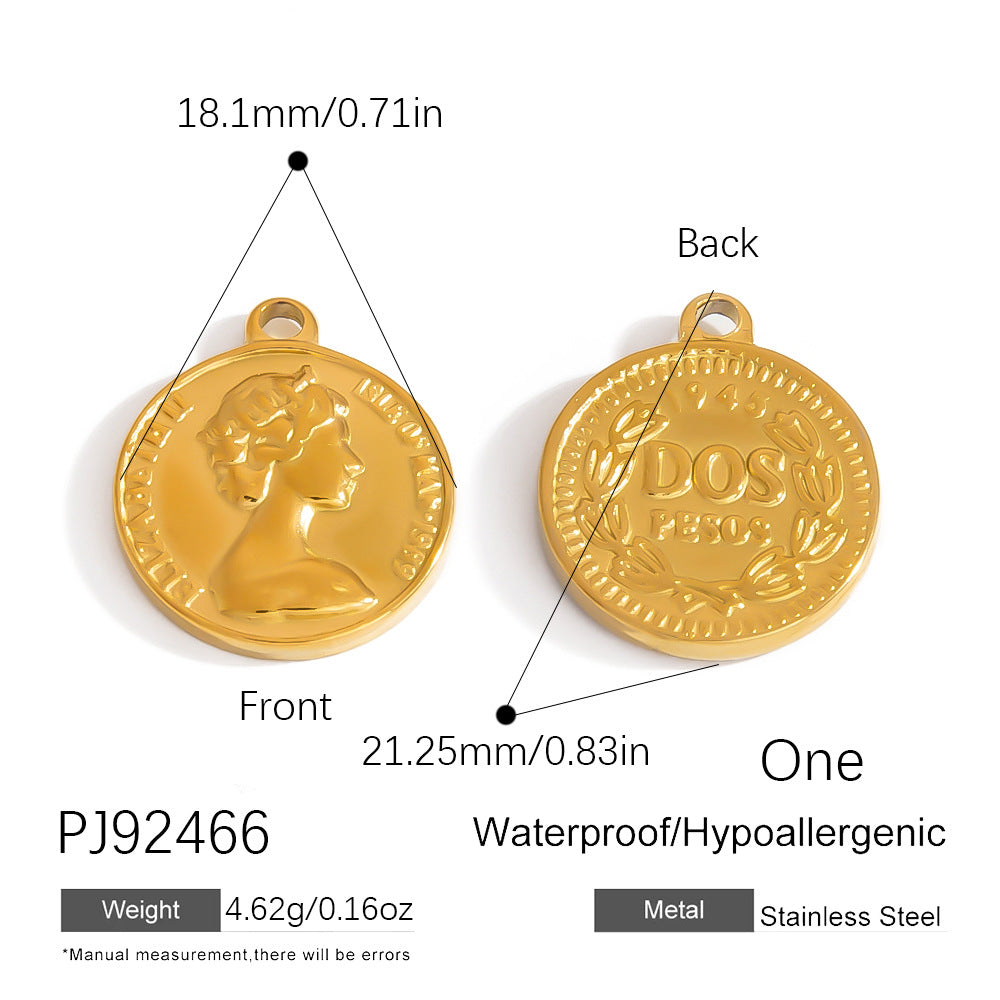 DIY Stainless Steel Jewelry Accessories Colorful Shell Pendant