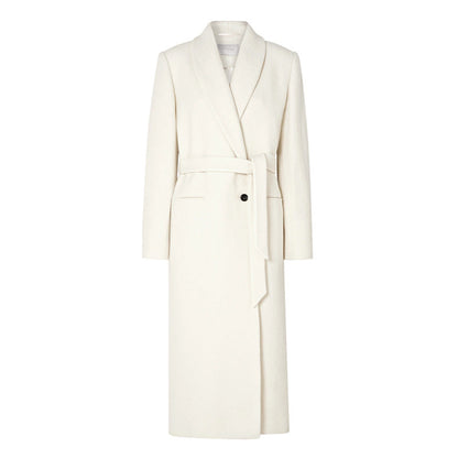 Long Double-Breasted Wool Coat