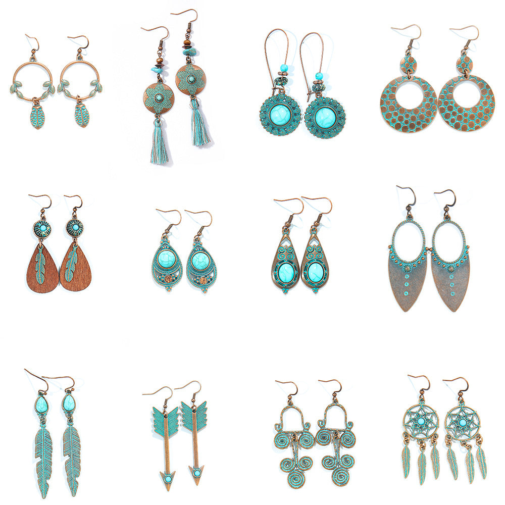 Bohemian Retro Tassel Earrings Vintage Style Travel Accessories