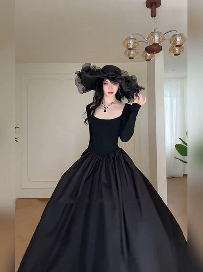 Elegant Cross-Back Women's Dress Trendy Solid Color Long Maxi Dress