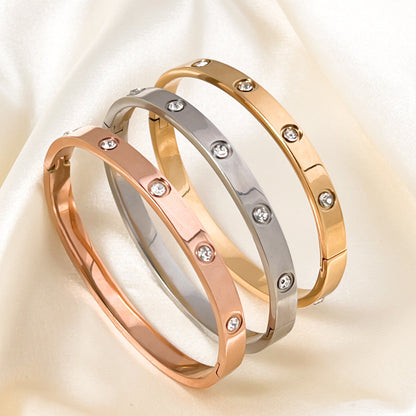 Starlight Stainless Steel Bracelet Elegant Gold-Plated Jewelry
