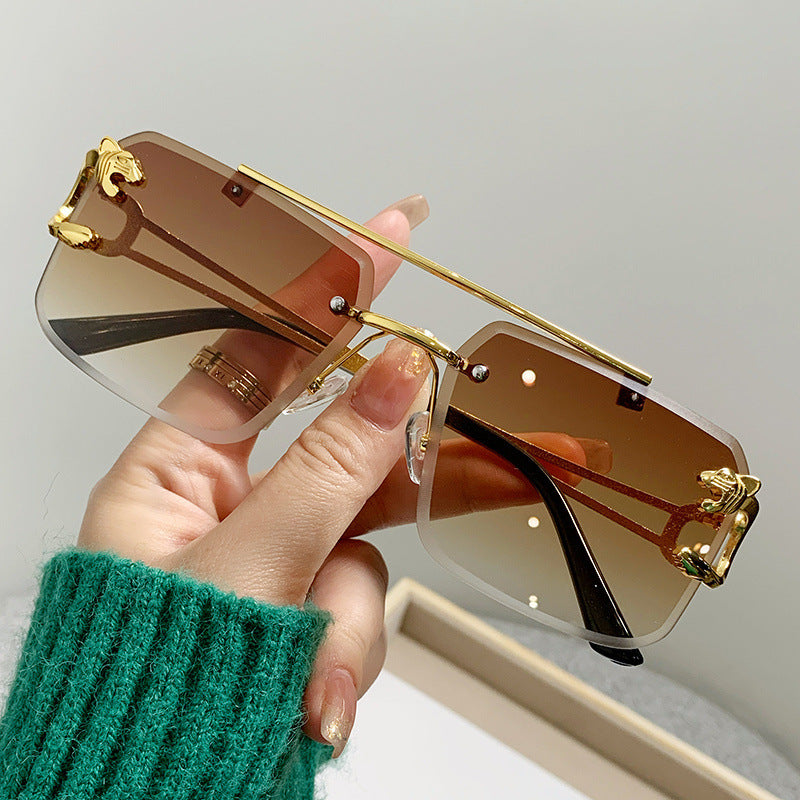Trendy Square Sunglasses for Men and Women with Metal Frame