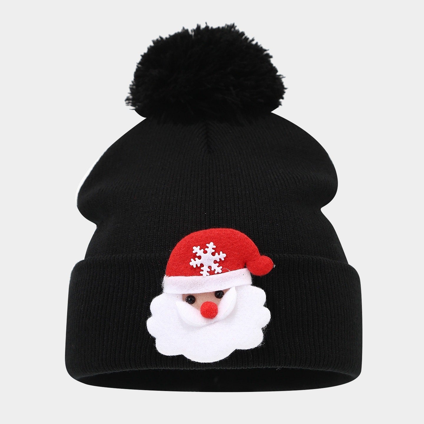 Cute Warm Christmas Knit Beanie Hat With Pom