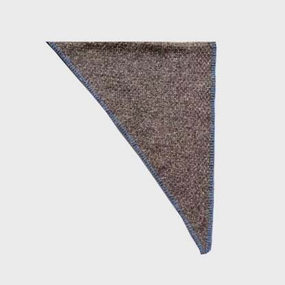 Hand-Knitted Wool Blend triangle Scarf Vintage Warm Knit Scarf