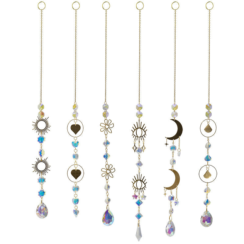 Colorful Sun Moon Hanging Crystal Decoration