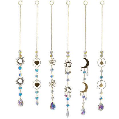 Colorful Sun Moon Hanging Crystal Decoration