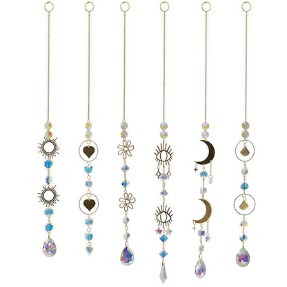 Colorful Sun Moon Hanging Crystal Decoration