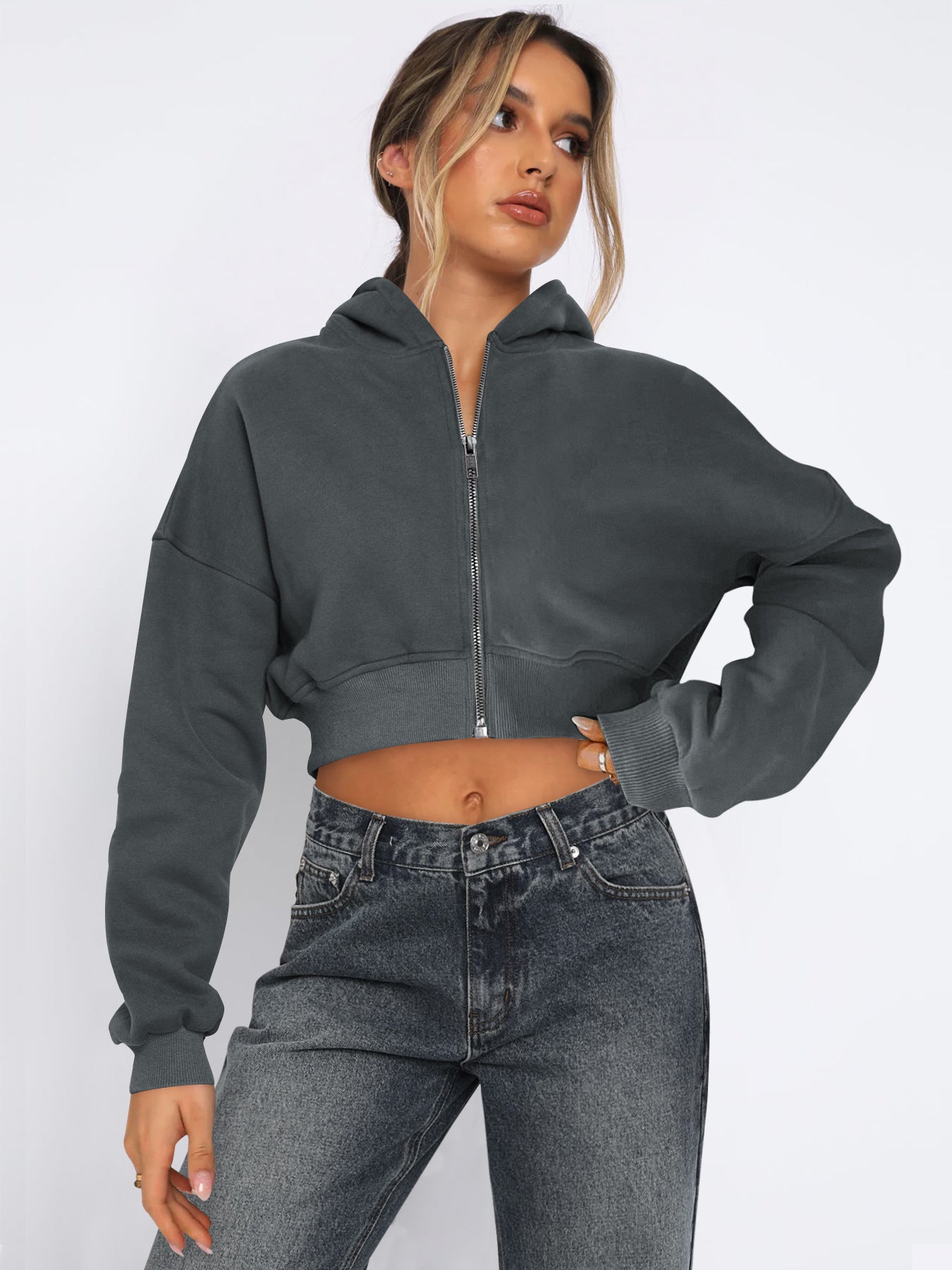Women’s Trendy Casual Hoodie with Zipper