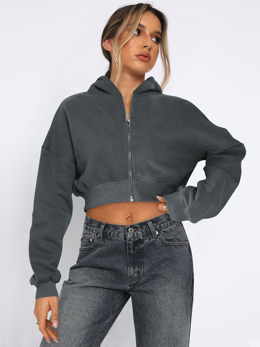 Women’s Trendy Casual Hoodie with Zipper