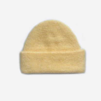 Solid Color Wool Blend Knit Beanie for Women