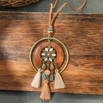 Trendy Bohemian Tassel Necklace Zinc Alloy Travel Jewelry