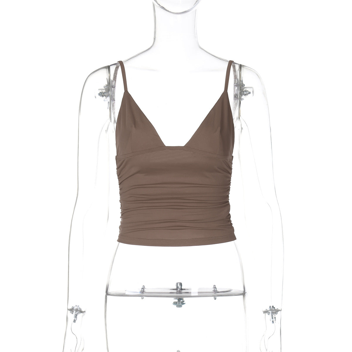 Trendy Casual V-Neck Crop Top