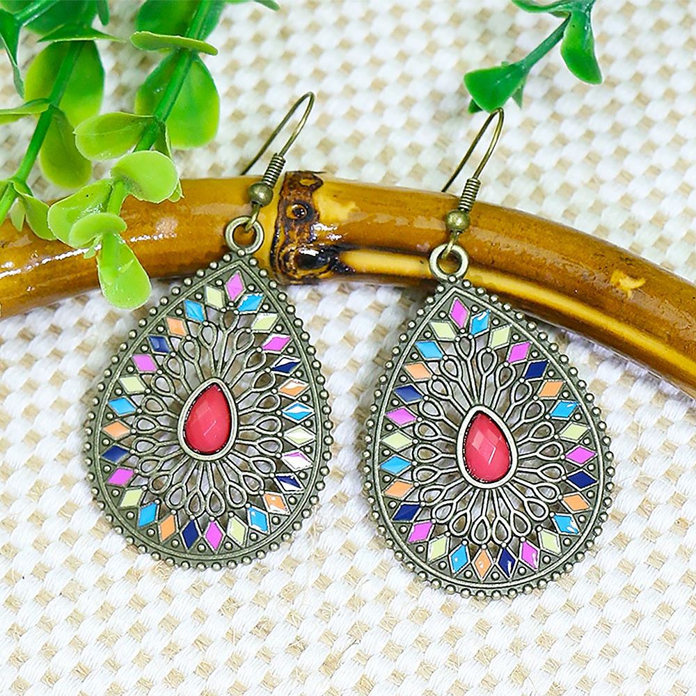 Bohemian Geometric Drop Earrings Zinc Alloy Dangle Jewelry