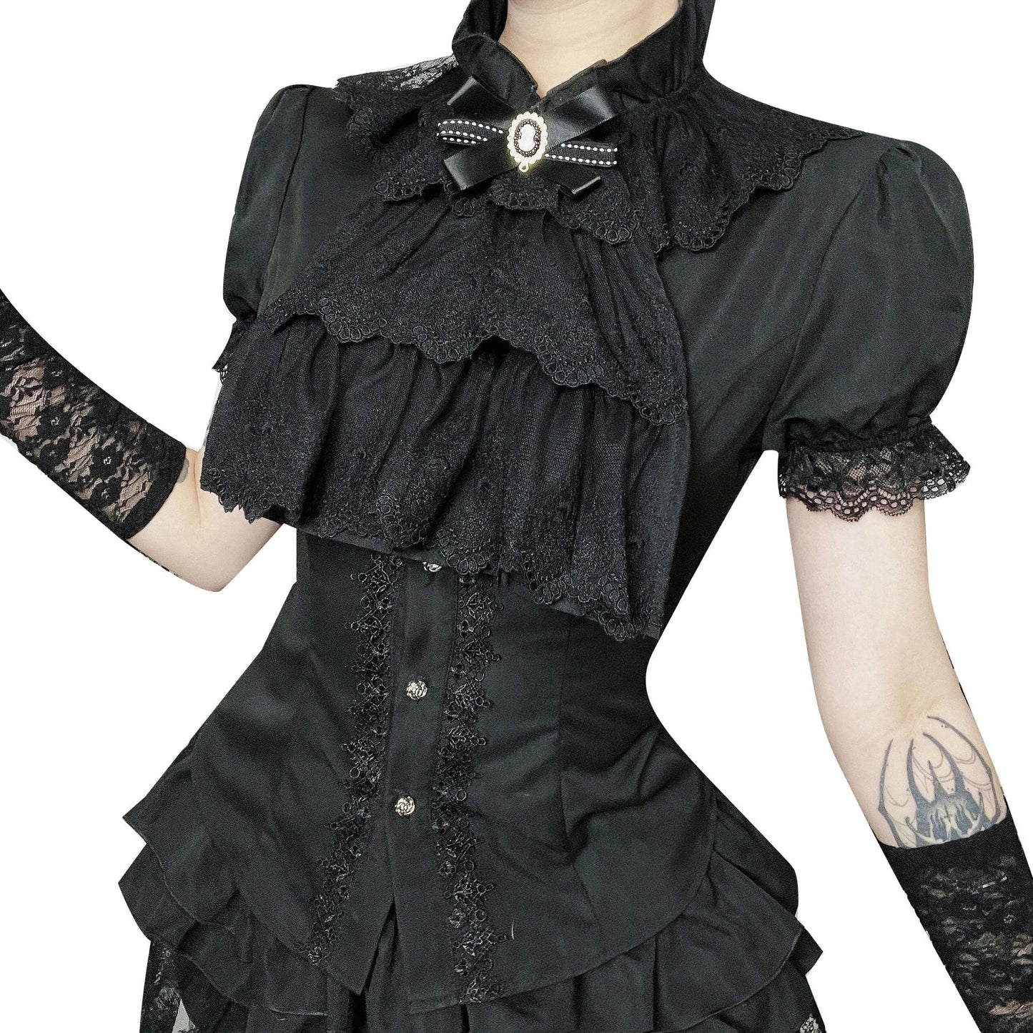 Sexy Lace Panelled Slim Fit Shirt