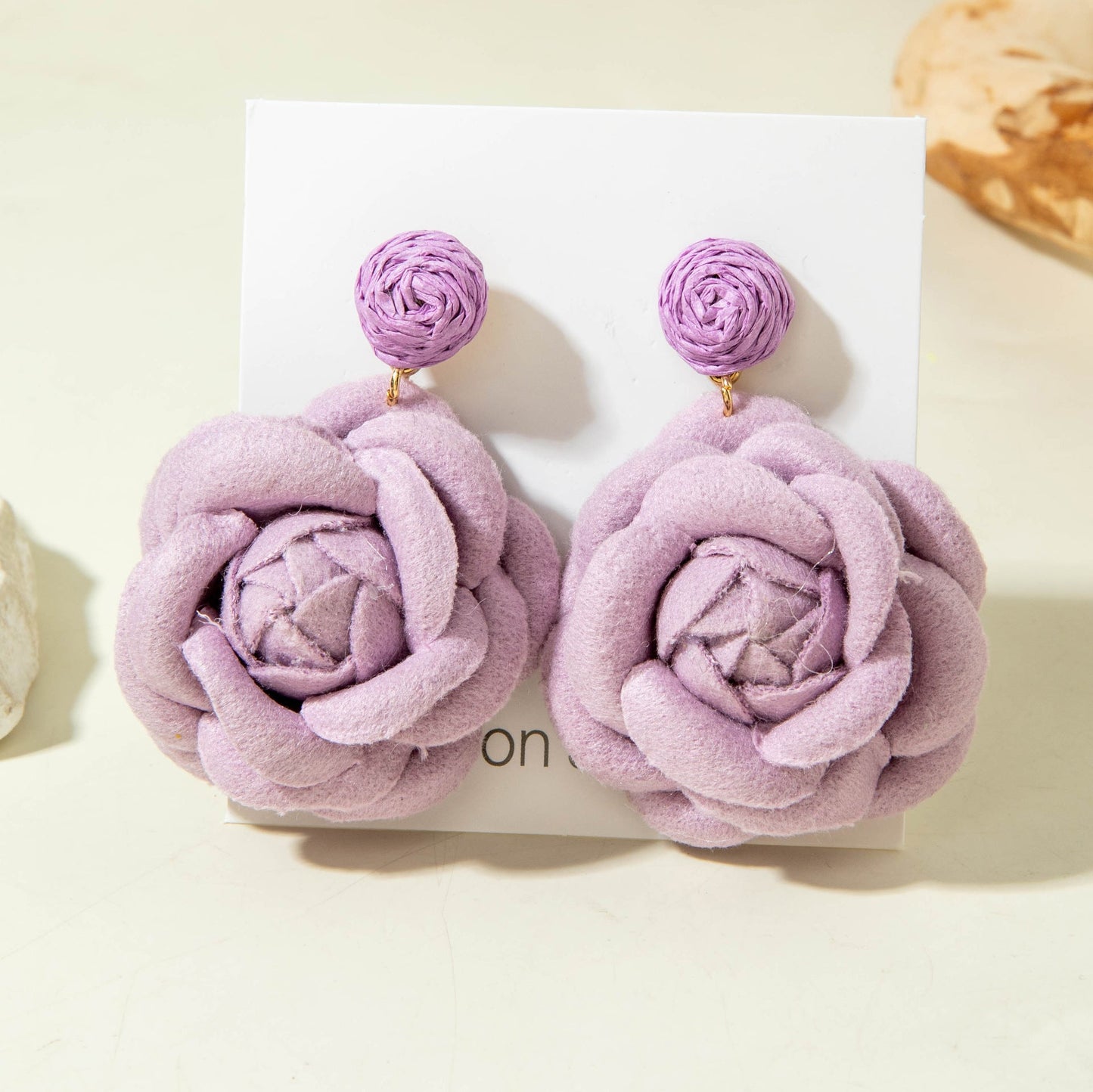 Trendy Geometric Turquoise Floral Earrings With Beaded Tassels
