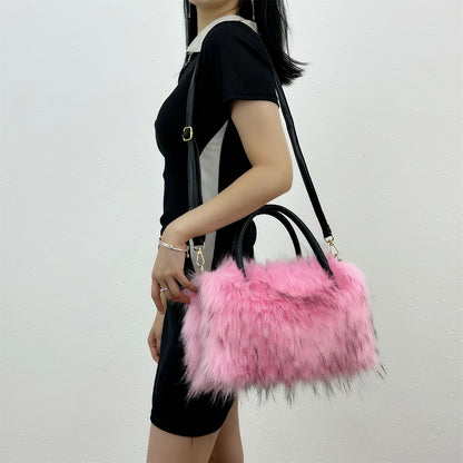 Fluffy Faux Fur Large Capacity Tote Handbag