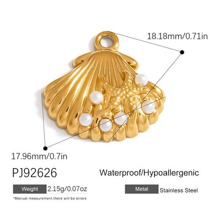 Colorful Oil-Drop Fish Heart Pendant Steel DIY Jewelry Accessories