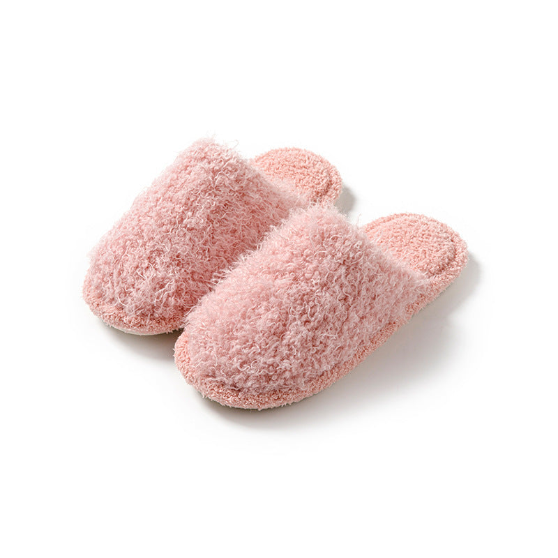 Solid Color Plush Soft Slippers