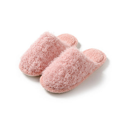 Solid Color Plush Soft Slippers