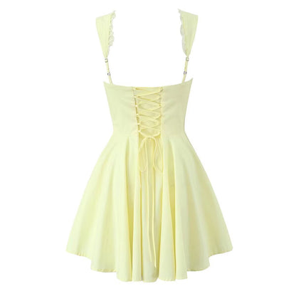 Classic Solid Color Sleeveless Mini Dress