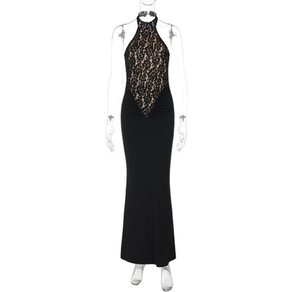 Sexy Lace Backless Bodycon Dress Elegant Summer Style