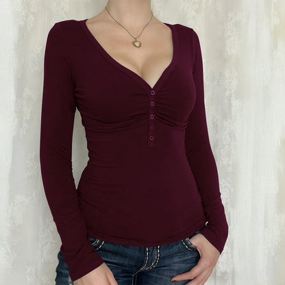 Y2K Style Long Sleeve T-Shirt for Women
