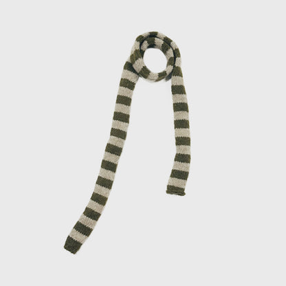 Striped Knit Scarf for Women - Acrylic Warm Fashion Accessory