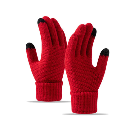 Warm Knitted Touchscreen Gloves for Winter Cycling