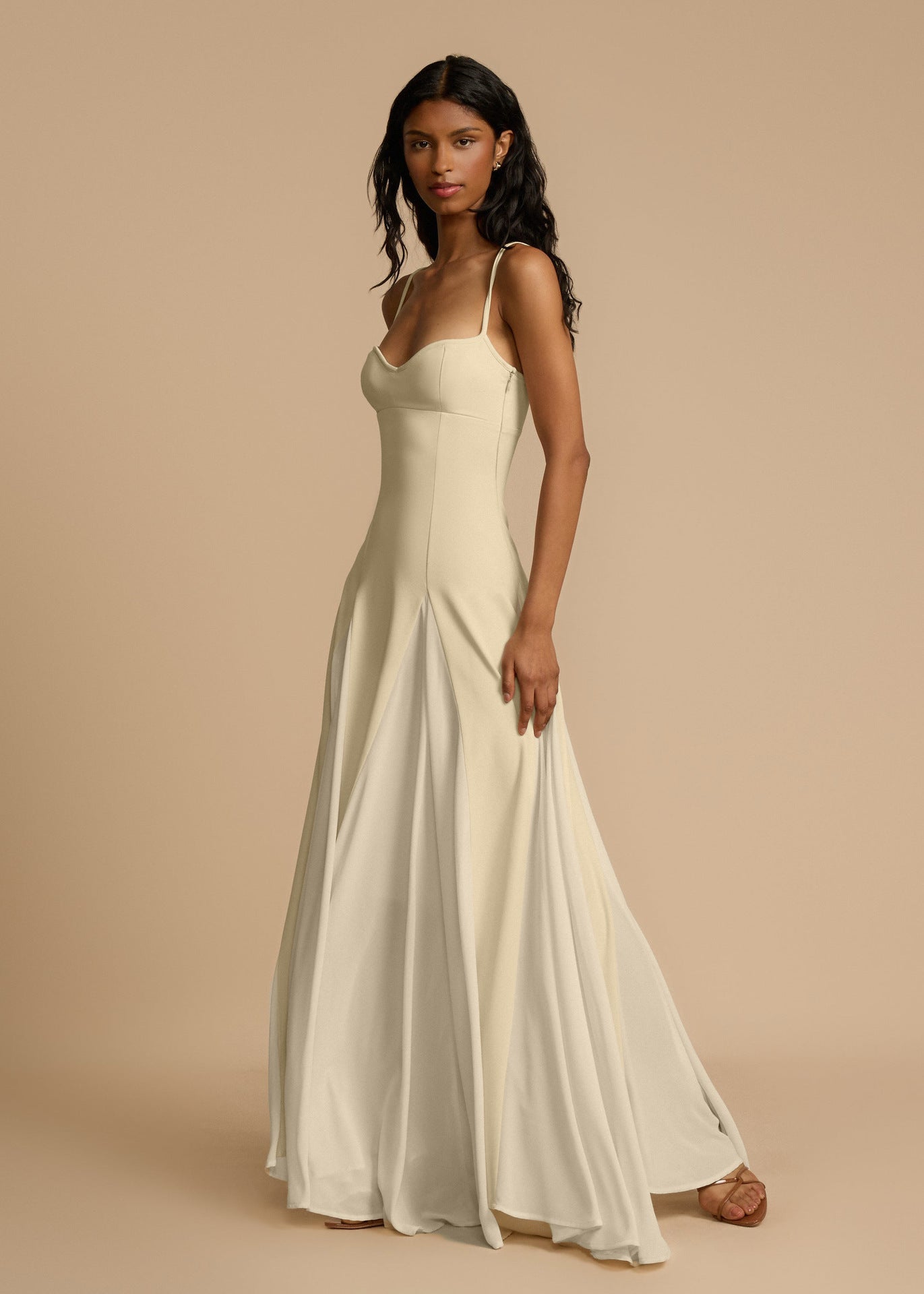 Sexy Splicing Slim Spaghetti Maxi Dress