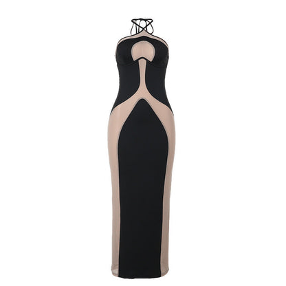 Elegant Halter Neck Bodycon Midi Dress