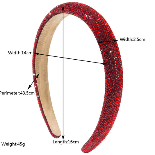 Stylish Jeweled Sponge Headband Premium Fashion Accessory