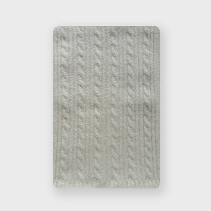 Knitted Braided Wool Blend Scarf for Women