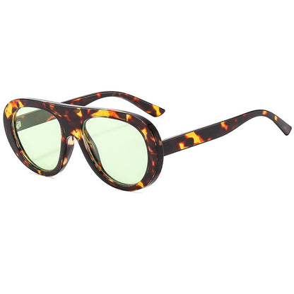 Elegant Oval Sunglasses Non-Polarized UV400 Protection