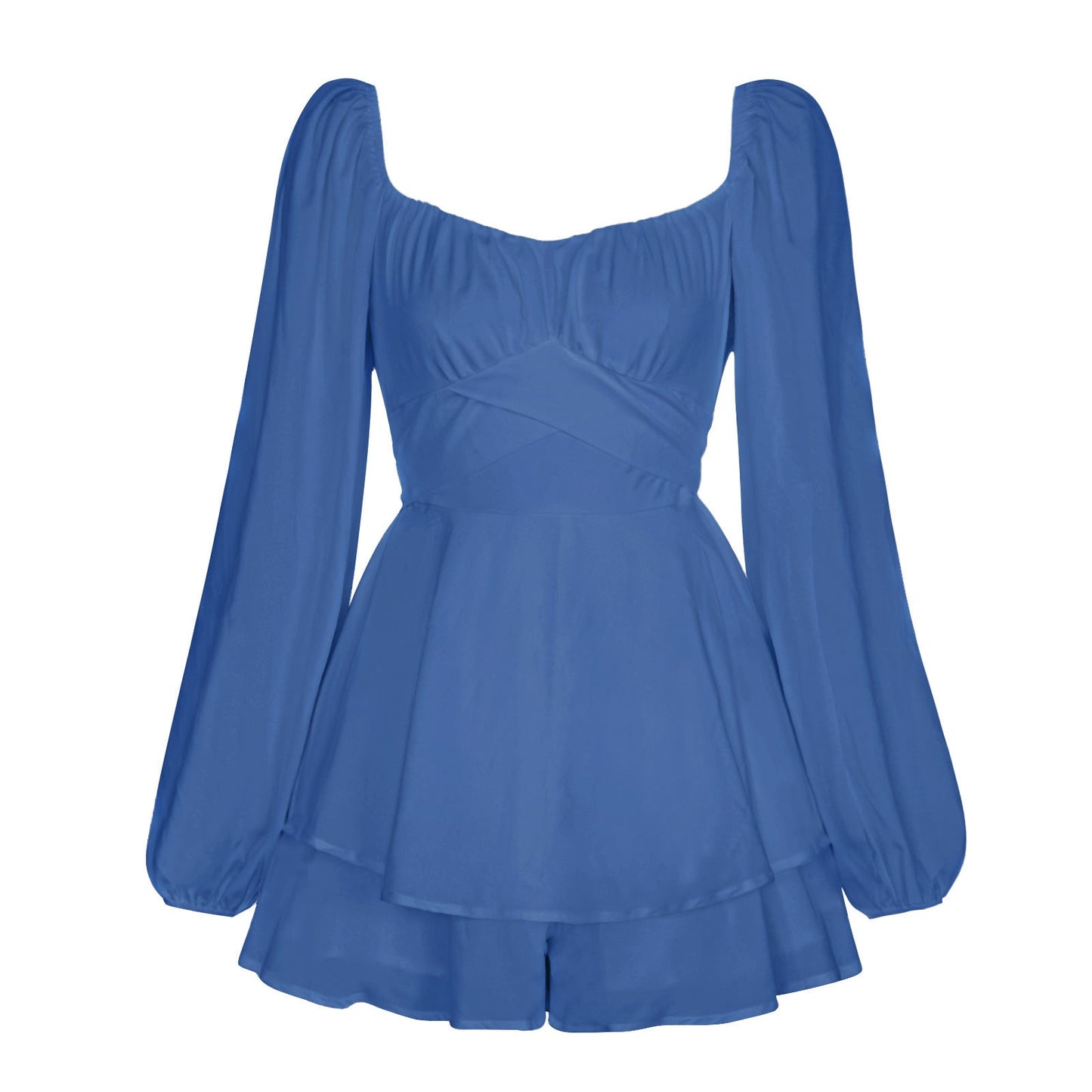 Trendy Women's Jumpsuit With Ruffle Shorts