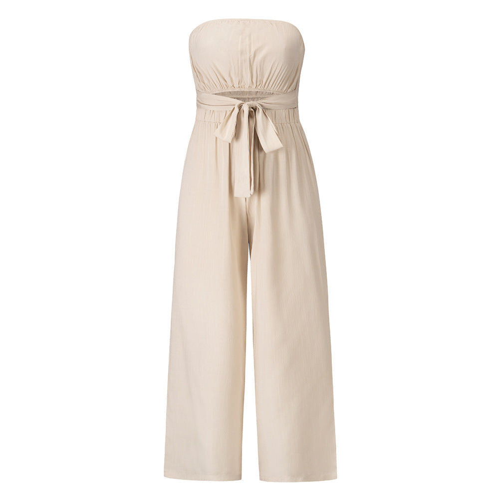 Casual Fashion Suit Sexy Backless Slim Jumpsuit