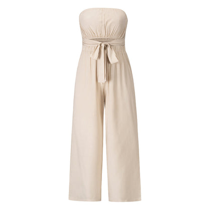 Casual Fashion Suit Sexy Backless Slim Jumpsuit