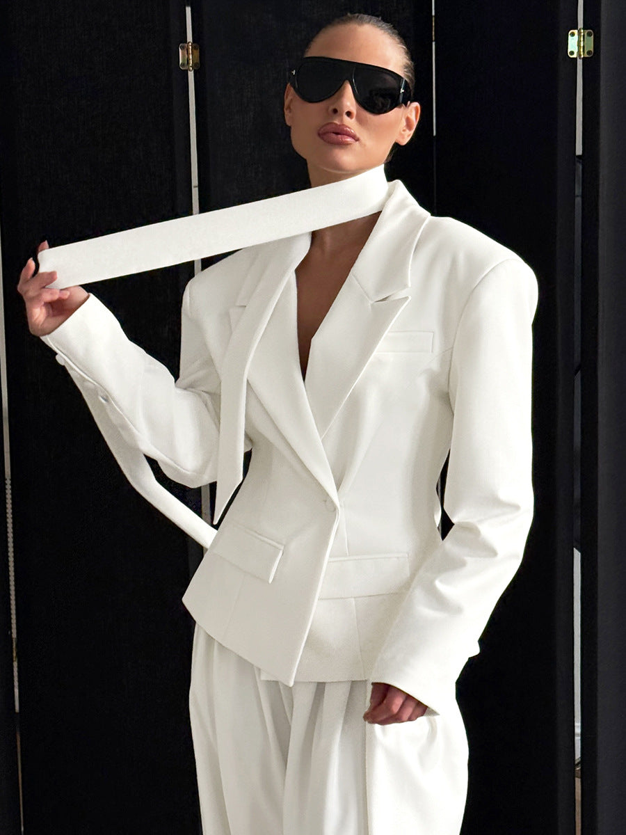 Women’s Tailored Blazer Elegant Casual Jacket