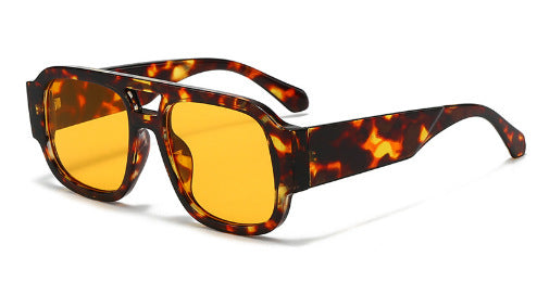 Trendy Wide-Brim Aviator Sunglasses