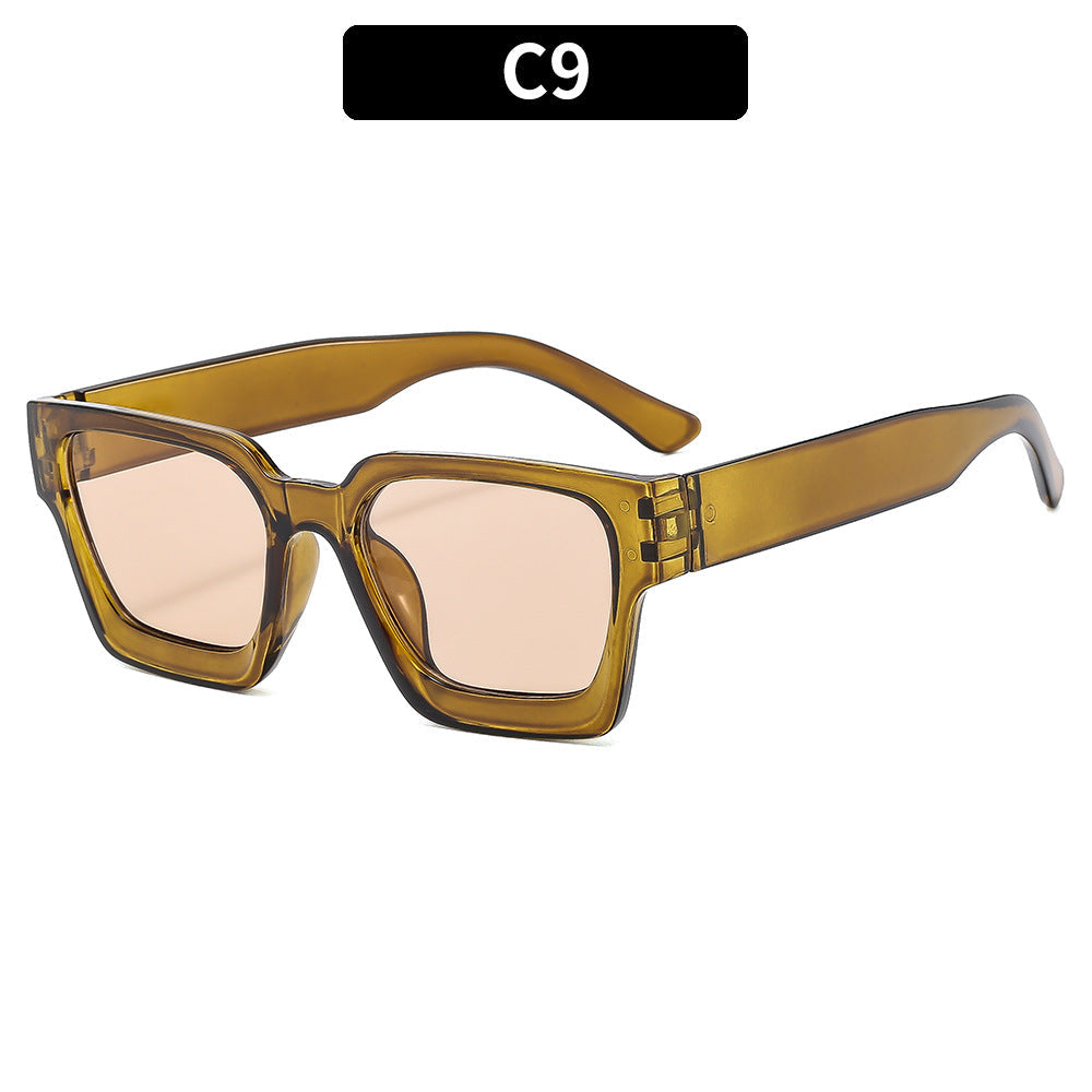 Trendy Square Multi-Color UV400 Sunglasses
