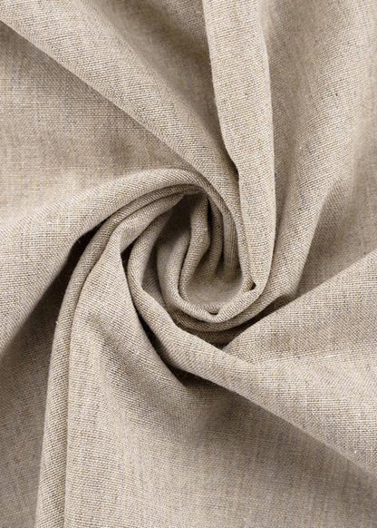 Linen Maxi Dress With Puff Sleeves And Square Neckline