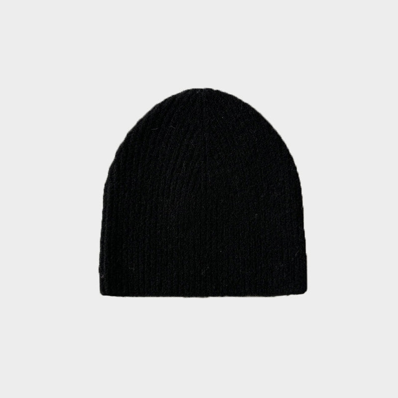 Solid Color Wool Blend Knit Beanie for Men and Women