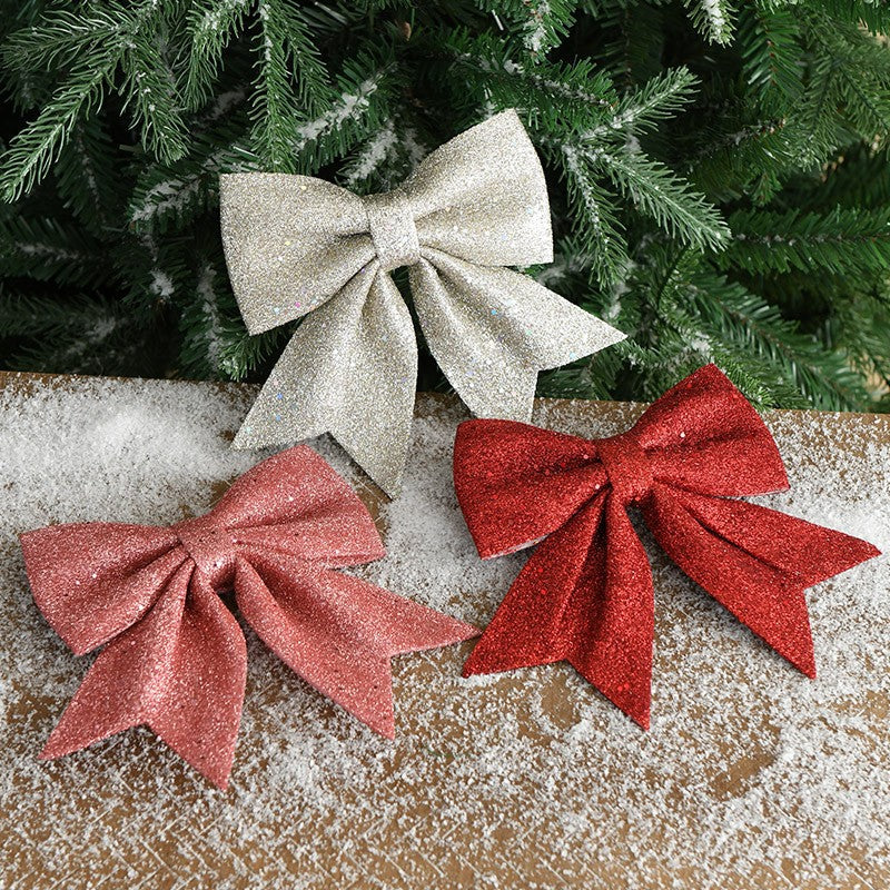 Sparking Bow Knot Christmas Tree Wall Hanging