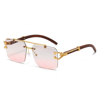 Trendy Square Unframed Sunglasses for Men and Women