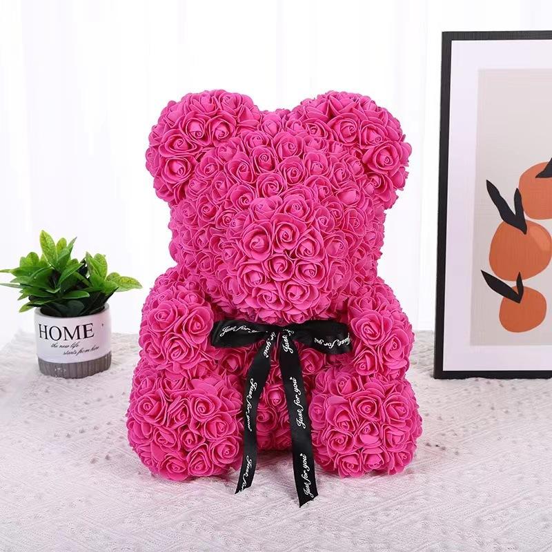 Everlasting Flower Christmas Birthday Gift Creative Foam Soap Flower Rose Flower Bear