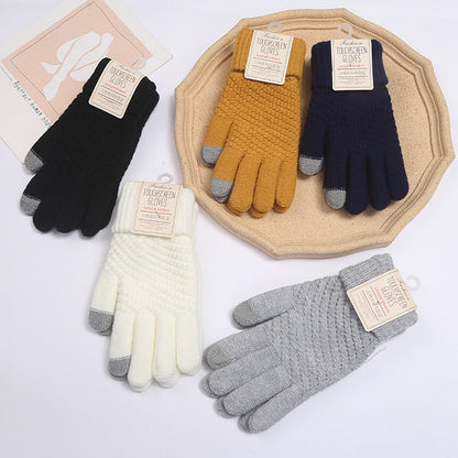 Warm Knitted Touchscreen Gloves for Winter Cycling