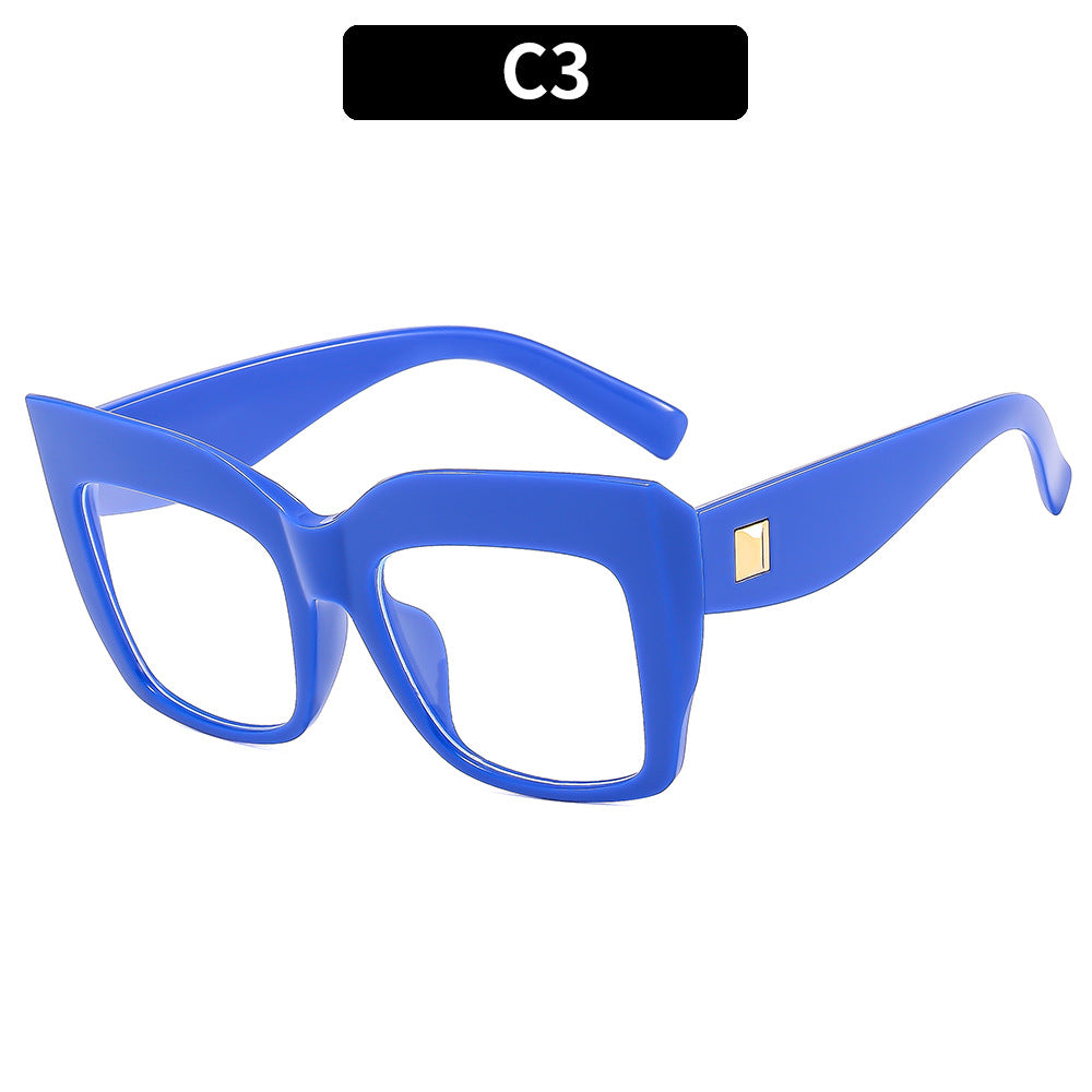 Trendy Large Frame Cat Eye Blue Light Blocking Glasses