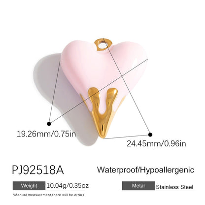 Luxury Heart-Shaped Stainless Steel DIY Jewelry Accessories Bracelet Necklace