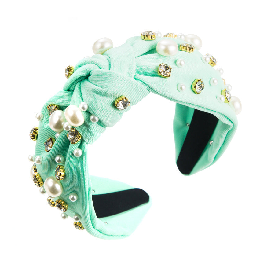 Wide Headband with Pearl Detail for Stylish Women